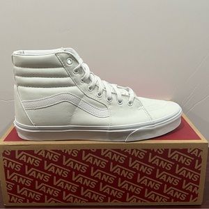 Vans SK8 Hi, True White, VN000D5lW00, White Canvas